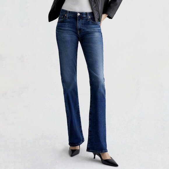 Ag Adriano Goldschmied Denim - AG Adriano Goldschmied The Angel Boot Cut Low Waisted Jean Blue Wash Sz 28R